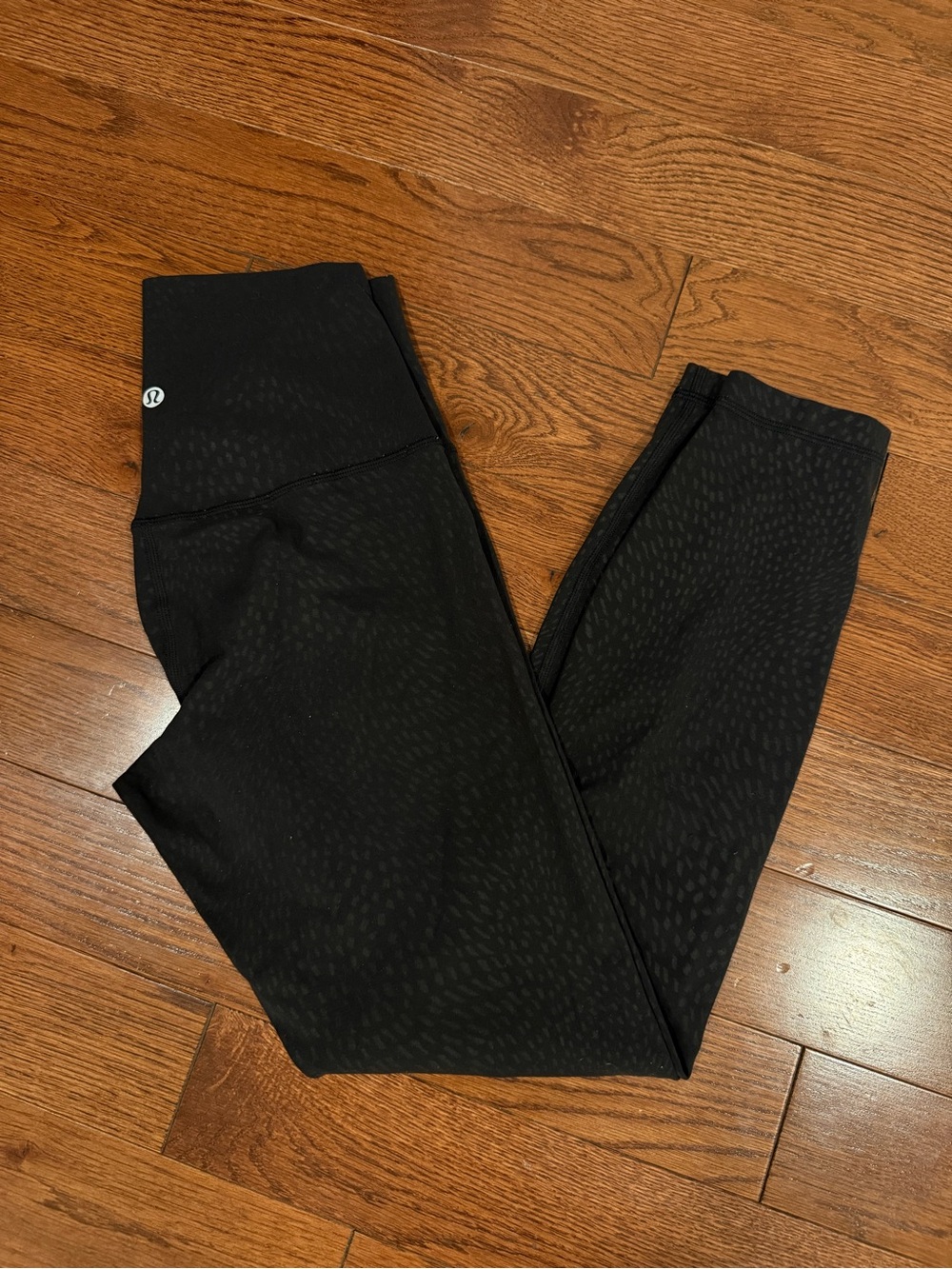 lululemon athletica Black Patterned Athletic Leggings